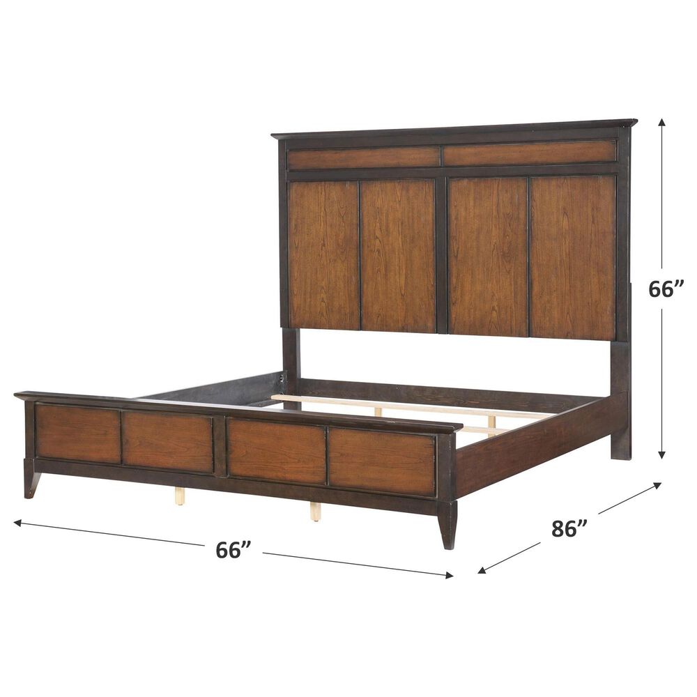 Legacy Classic Fenmore Queen Panel Bed in Mocha and Distressed Cherry, , large