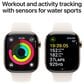 Apple Watch Series 10 GPS + Cellular 46mm Gold Titanium Case with Starlight Sport Band - S/M, , large