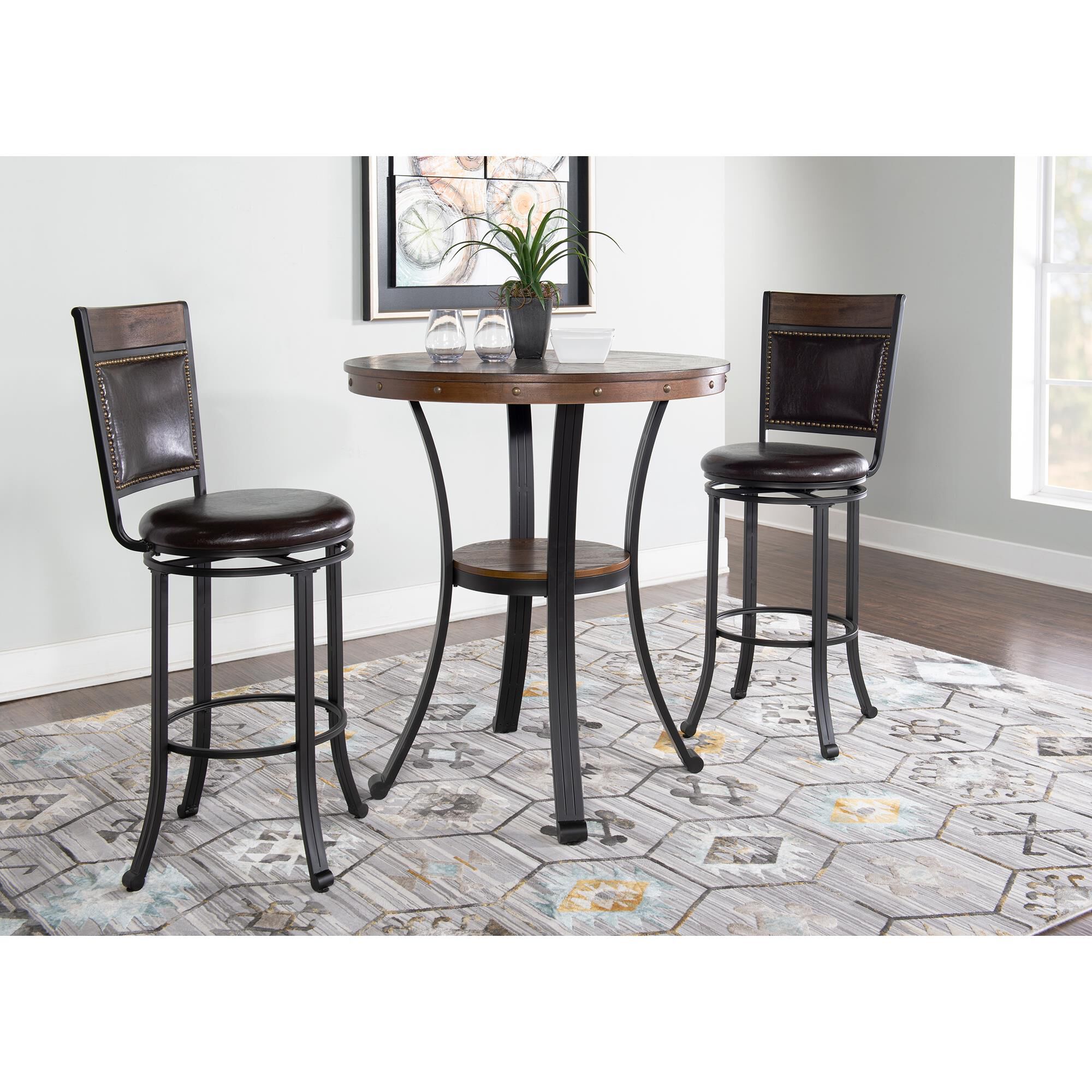 Parkerville Furniture Line Franklin Pub Table in Dark Brown