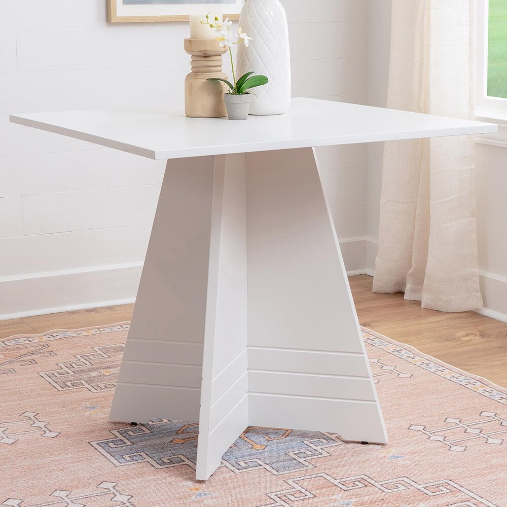 Linon Home Decor Nova Dining Table in White - Table Only, , large