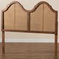 Baxton Studio Hazel Queen Arched Headboard in Ash Walnut, , large