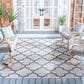 Safavieh Bermuda BMU804B 9" x 12" Ivory and Grey Indoor/Outdoor Area Performance Rug, , large
