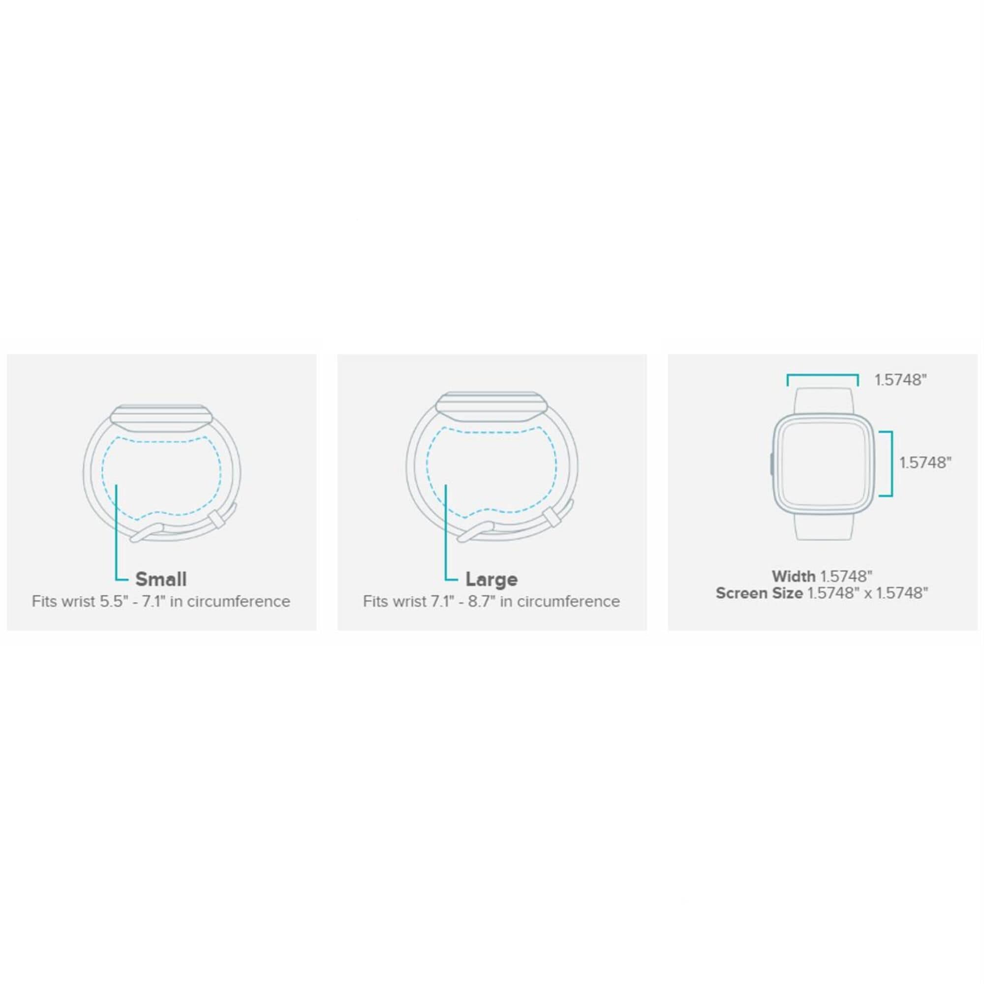 Screen size best sale of fitbit versa