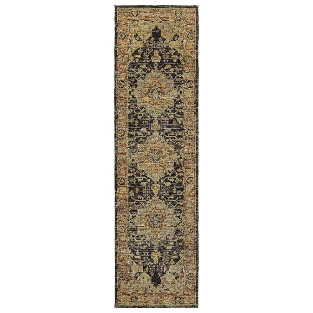 Oriental Weavers Andorra 7138B 2"6" x 12" Gold and Grey Runner, , large