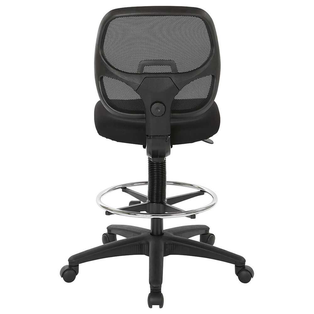 OSP Home DC Series Deluxe Mesh Back Drafting Chair in Black, , large