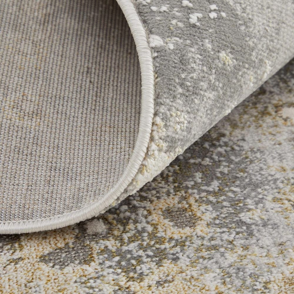 Feizy Astra 6&#39;7&quot; x 9&#39;6&quot; Gray and Gold Area Rug, , large