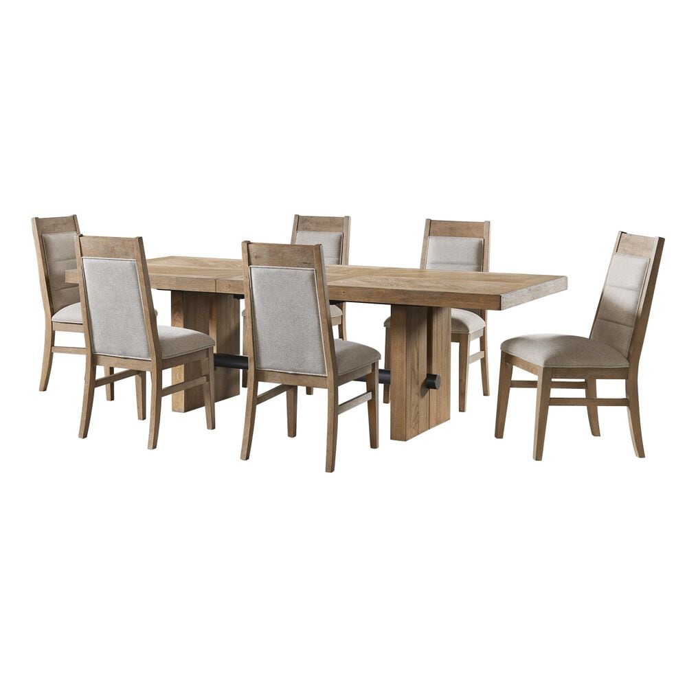 Hawthorne Furniture Landmark 42 X 76-96&quot; Trestle Table in Weathered Oak, , large