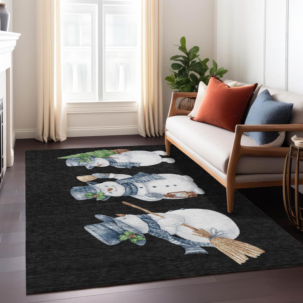 Dalyn Rug Company Wonderland WN34 Black 3&#39; x 5&#39; Area Rug, , large