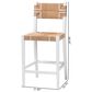 Baxton Studio Talli Bar Stool in White (Set of 2), , large