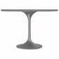 Leisuremod LeisureMod Verve Collection 36 Square Dining Table, Brushed Base with Laminated White Marbleized Top, , large
