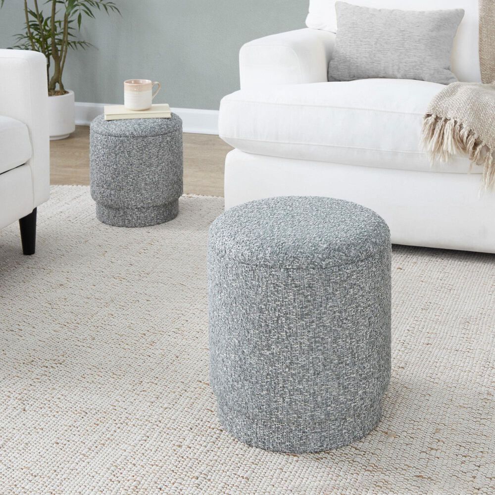 Lumisource Marla 2-Piece Upholstered Ottoman Set in Light Green, , large