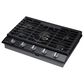 Samsung 2pc Bespoke 30" Single Electric Wall Oven with Convection in Stainless Steel & 30" Gas Cooktop in Black Stainless Steel , , large