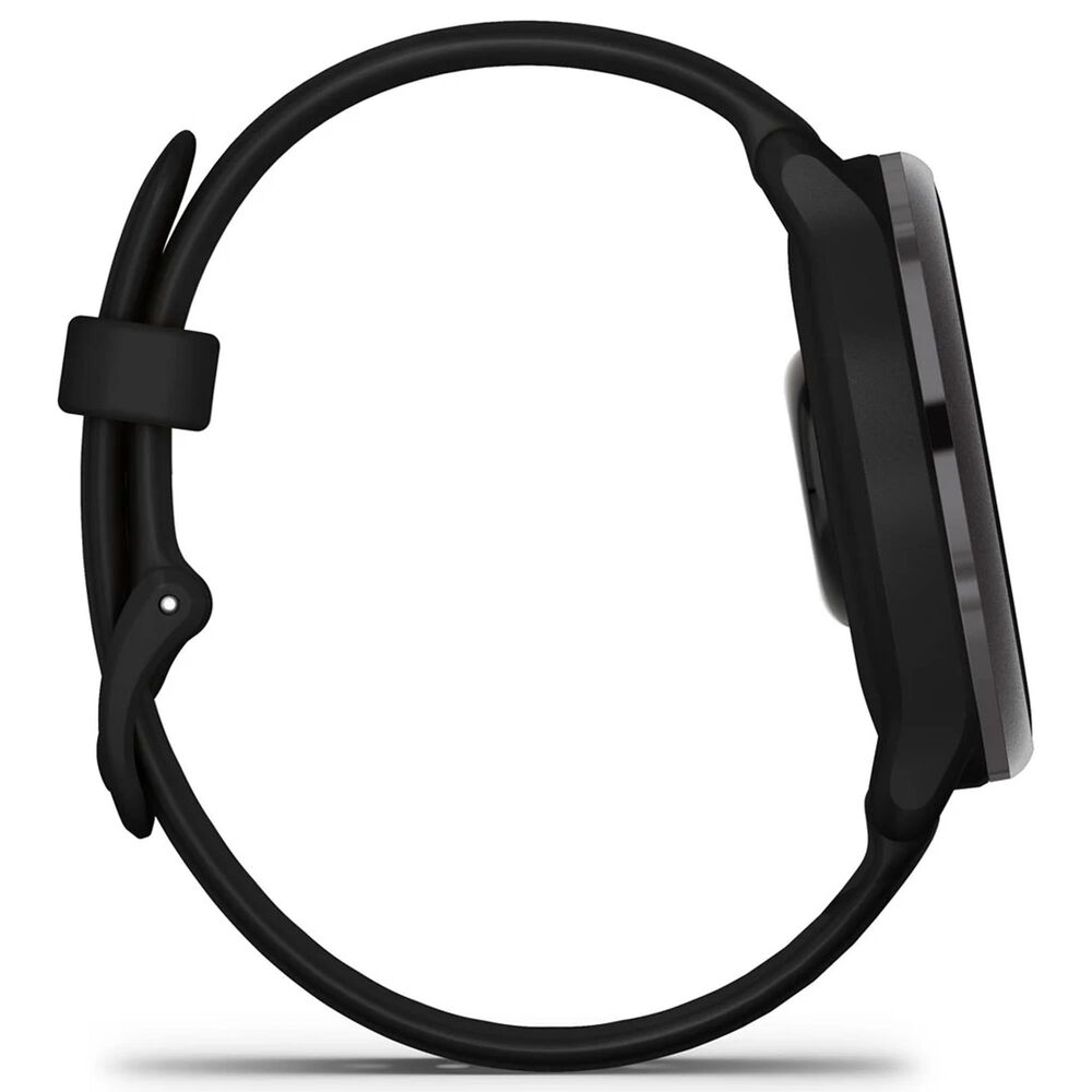 Garmin Vivoactive 6 Smartwatch 42mm Slate Aluminum Case with Black Band, , large