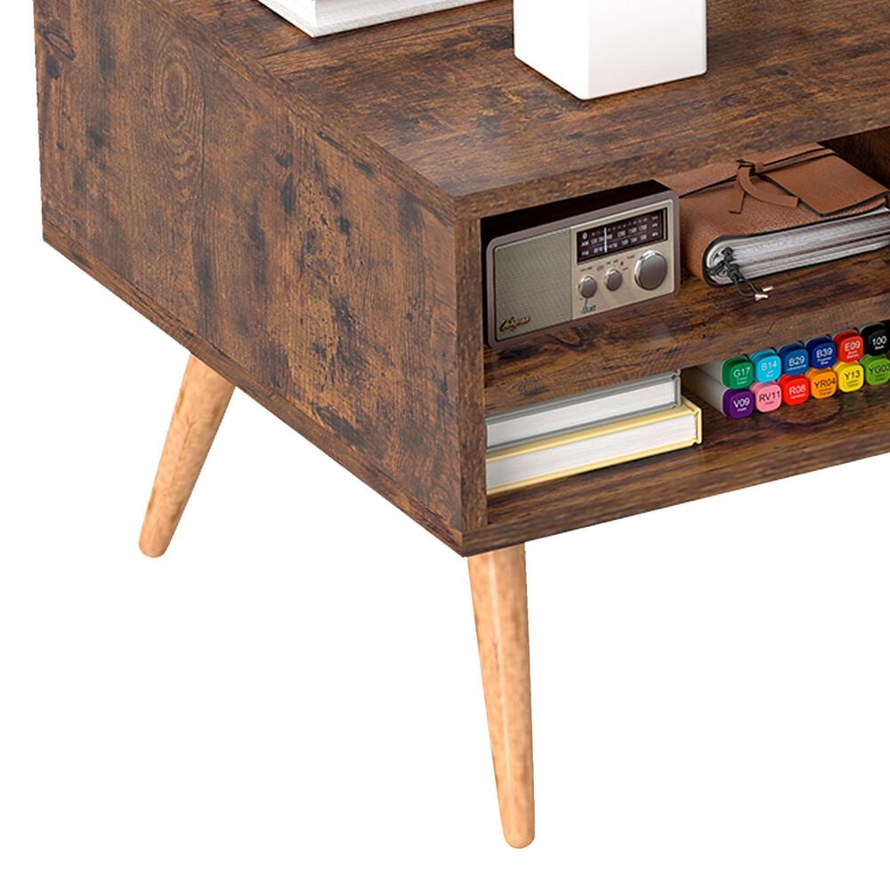 FDW Lift Top Coffee Table in Brown, , large