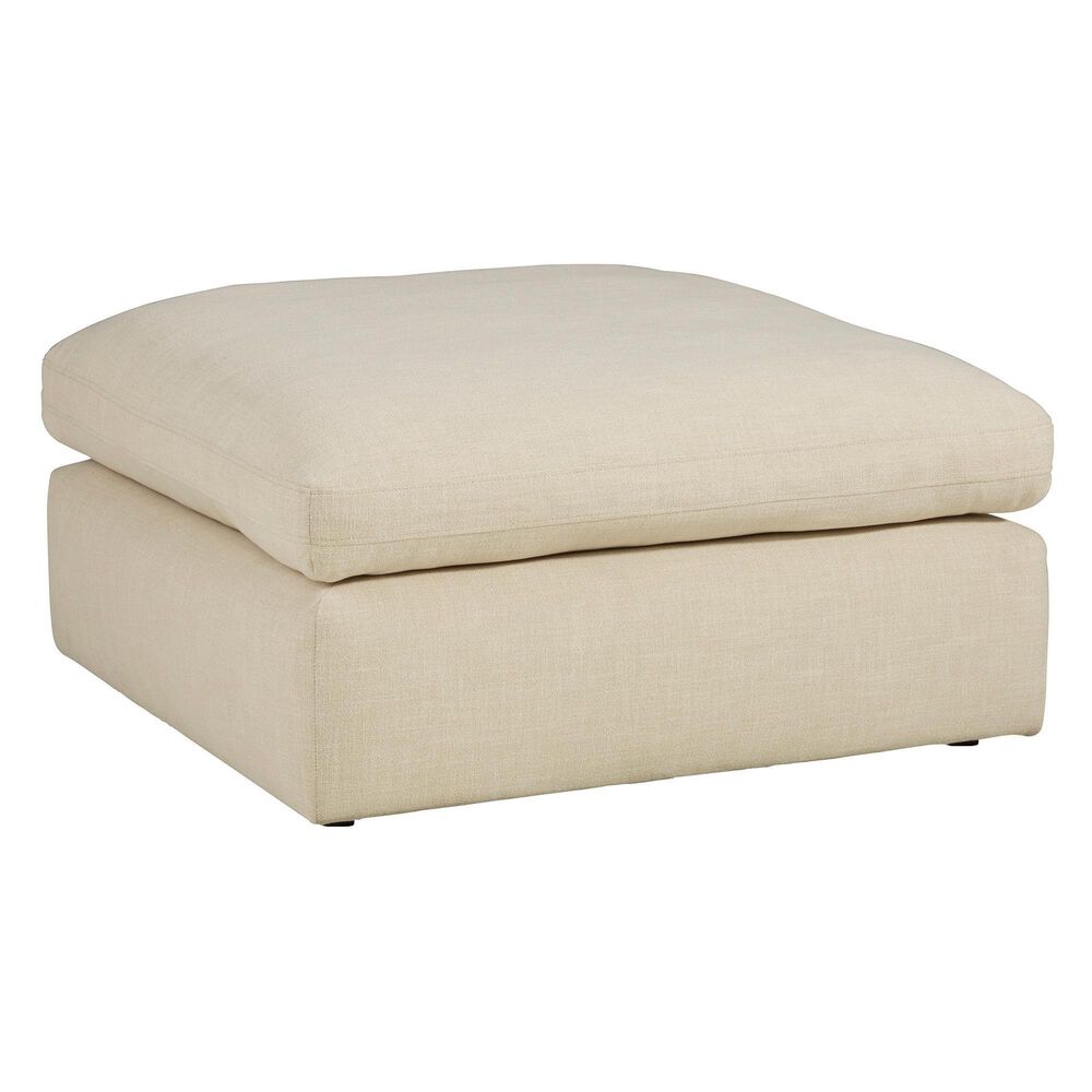 Ashley Elyza Oversized Accent Ottoman in Linen, , large