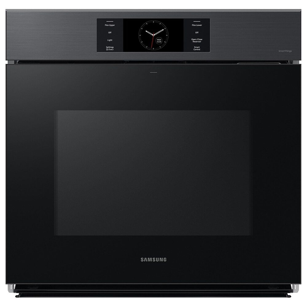 Samsung Bespoke 30&quot; Single Electric Wall Oven with Convection in Black &amp; 36&quot; Electric Cooktop in Stainless Steel, , large