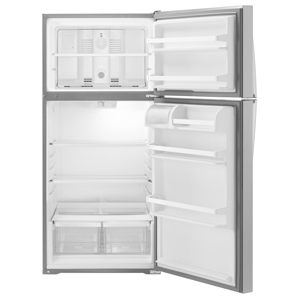 Whirlpool 14 Cu. Ft. Top-Freezer Refrigerator with Freezer Temperature Control in Monochromatic Stainless Steel, , large