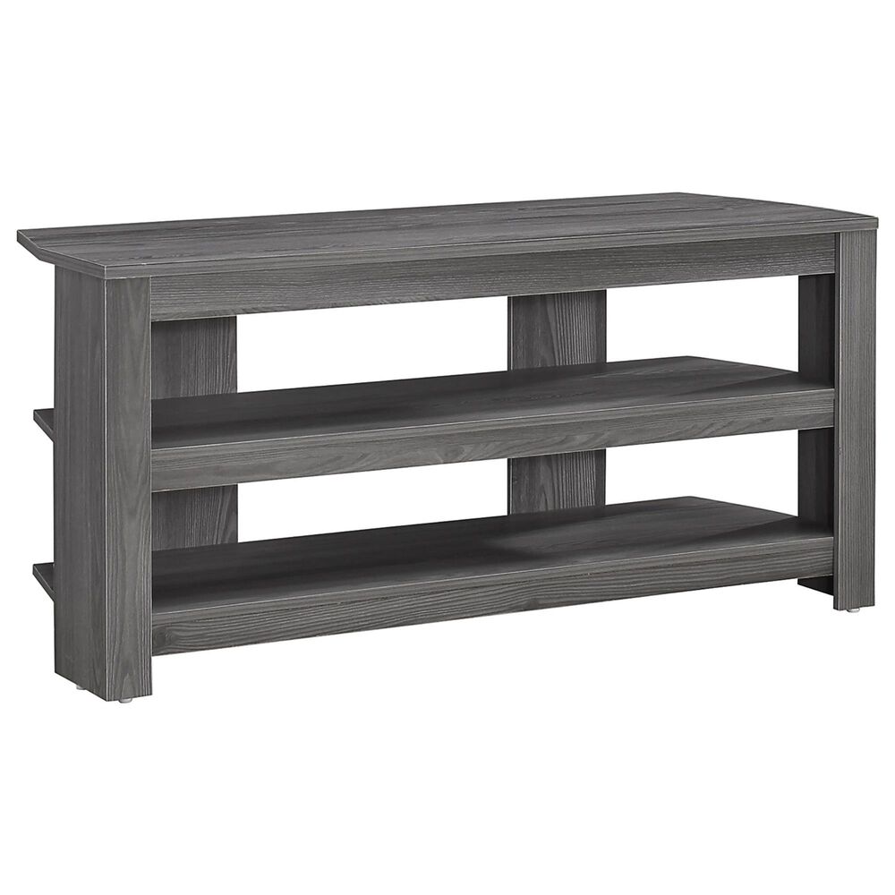 Monarch Specialties Corner 42" TV Stand in Grey, , large