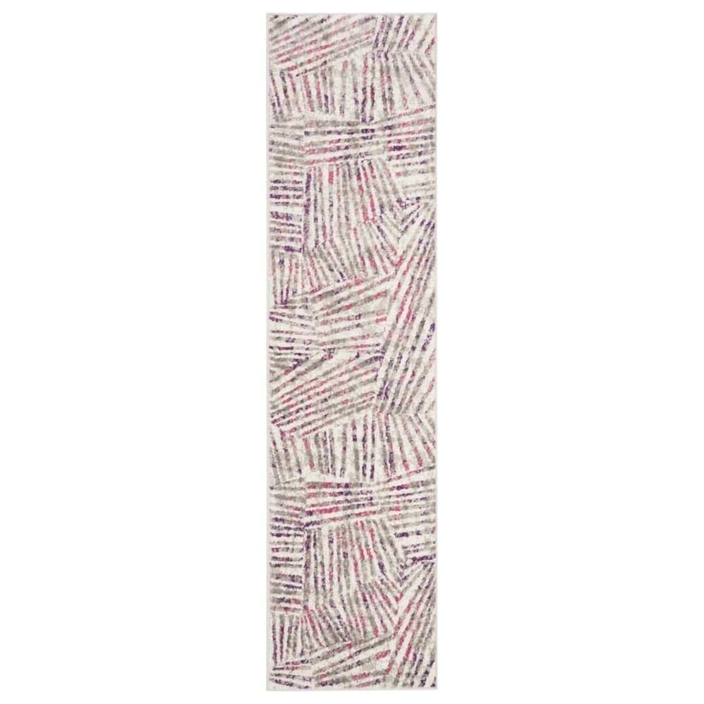 Safavieh Skyler SKY191P 2" x 8" Gray and Pink Runner, , large