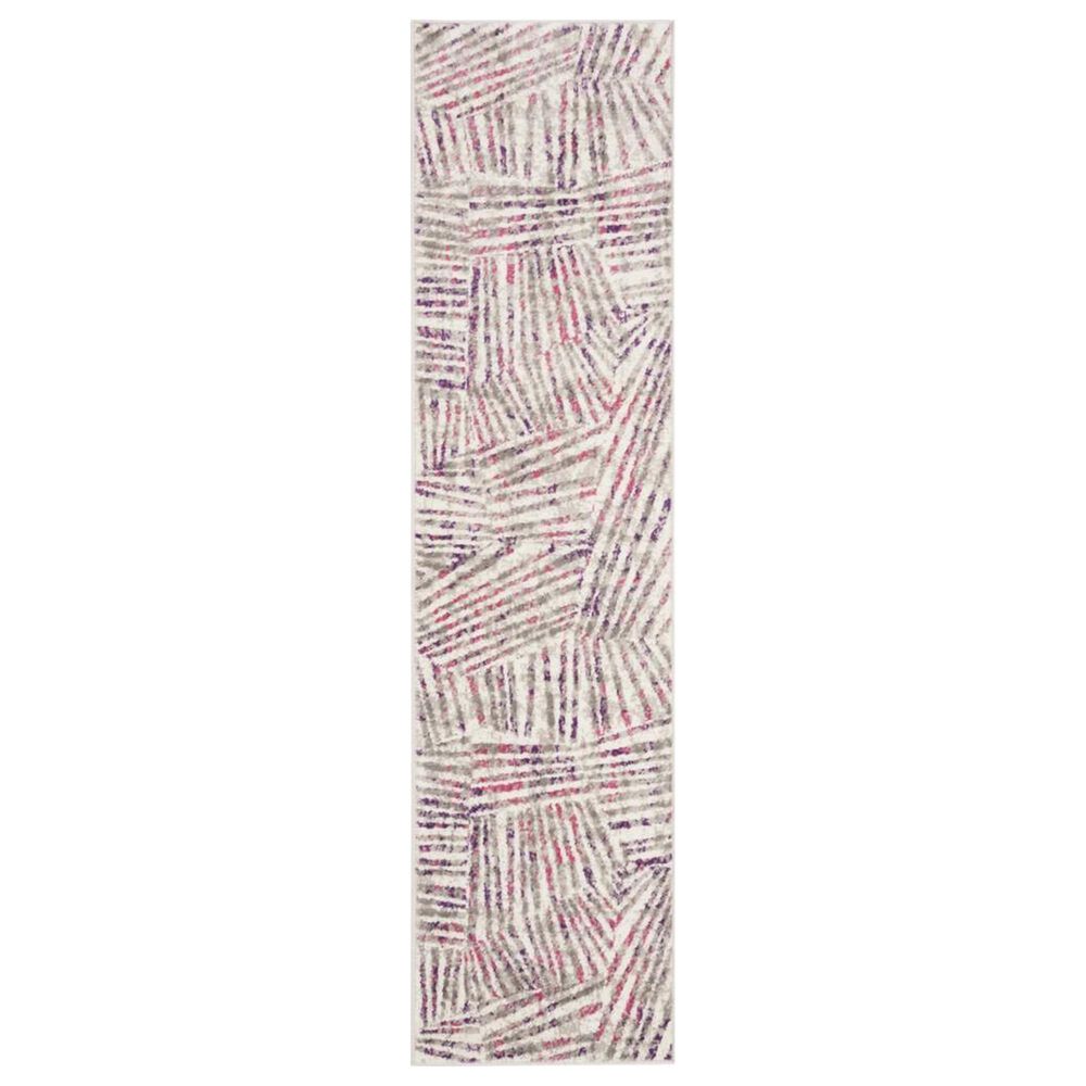 Safavieh Skyler SKY191P 2" x 8" Gray and Pink Runner, , large