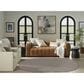 Nourison Courtyard Ivory and Charcoal 5" x 8" Oval Indoor/Outdoor Area Rug, , large