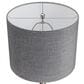 LumiSource Lenuxe 24" Metal Table Lamp with Grey Linen Shade in Brushed Nickel (Set of 2), , large