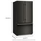 KitchenAid 25 Cu. Ft. Counter-Depth French Door Refrigerator in Black Ore, , large