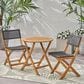 Hearth and Haven Hillside 3-Piece Outdoor Bistro Set in Brown and Black, , large