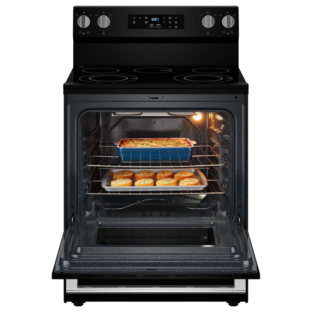 Maytag 5.3 Cu. Ft. Freestanding Electric Range with Steam Clean in Black, , large