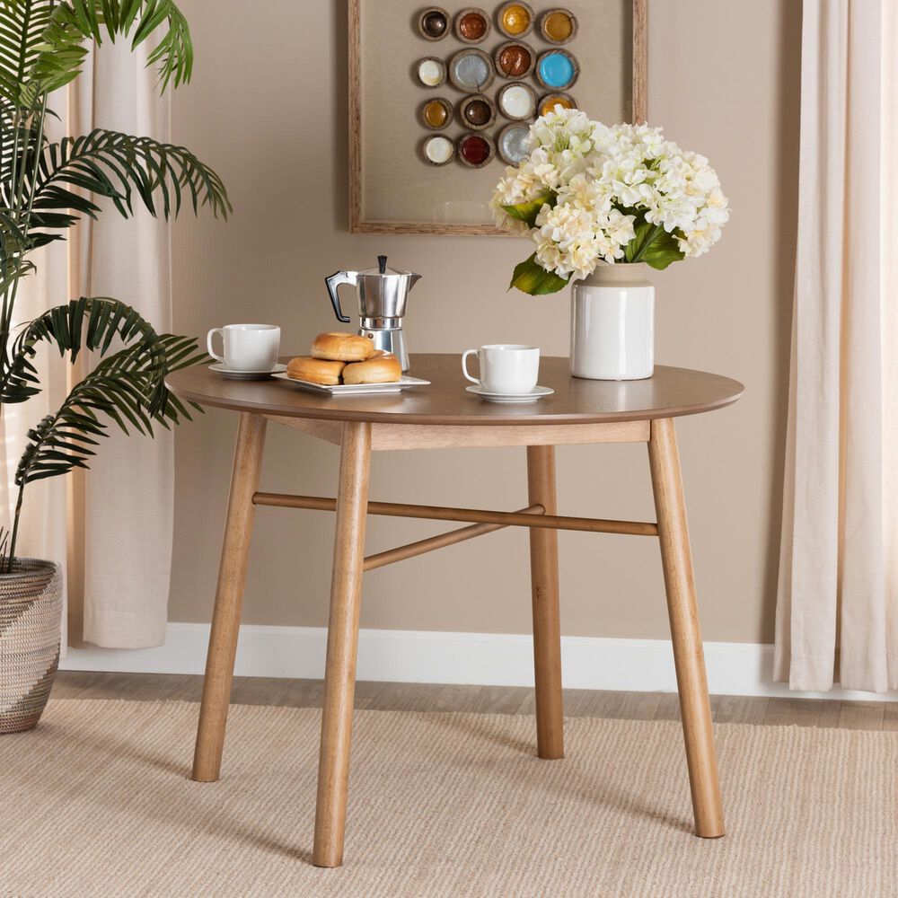 Baxton Studio Denmark Dining Table in Brown - Table Only, , large