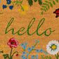 Calloway Mills Floral Hello Multicolor 1"5" x 2"5" Doormat, , large