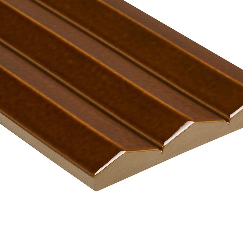 Soho Studio Accordion Ochre Yellow 5" x 16" Porcelain Tile, , large