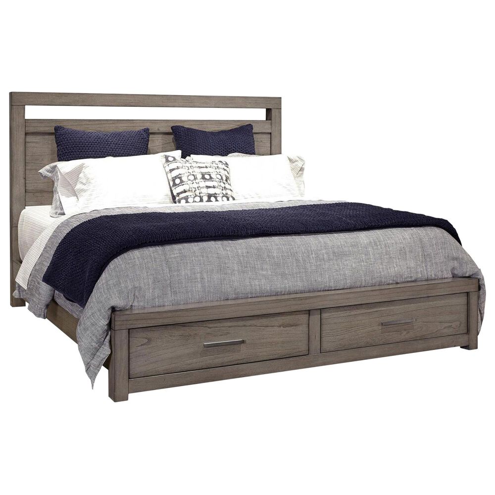 Riva Ridge Modern Loft 4-Piece Queen Bedroom Set in Greystone, , large