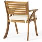 Hearth and Haven Hermosa 7-Piece Outdoor Dining Set with Cream Cushion in Teak, , large