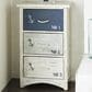 Maple and Jade 3-Drawer Chest Small with Rope Handle in Blue and White, , large