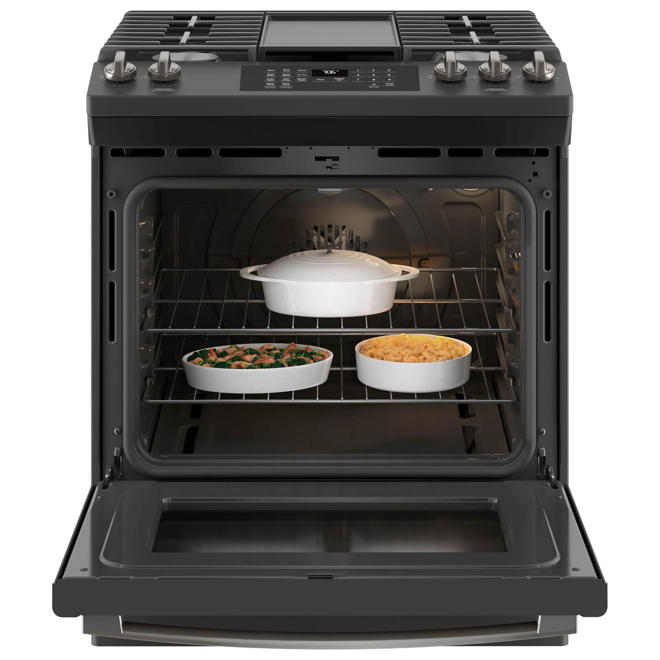 Ge black outlet slate gas stove