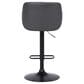 Blue River Toby Adjustable Height Bar Stool in Grey Faux Leather and Black, , large