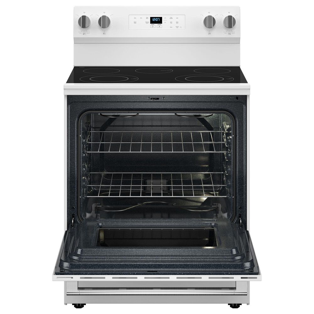 Maytag 5.3 Cu. Ft. Freestanding Electric Range with Steam Clean in White, , large