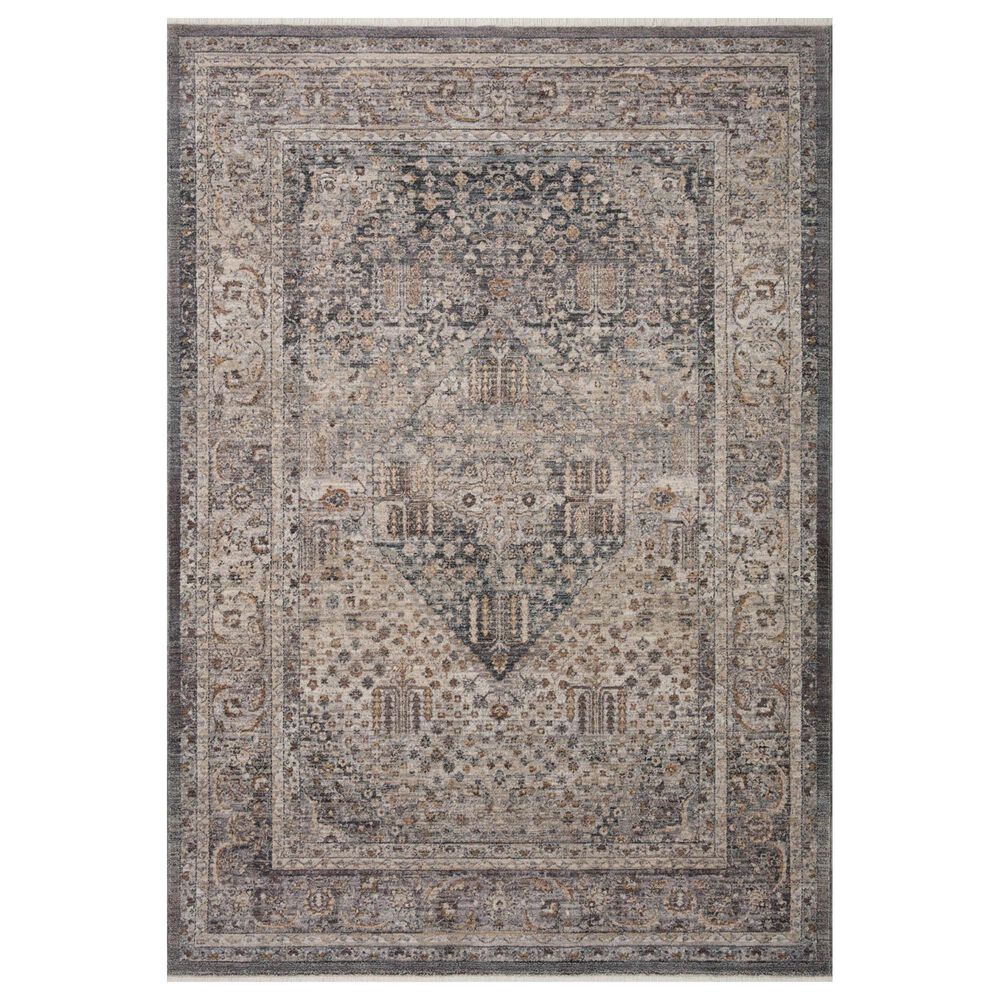 Loloi Lyra 5"3" x 7"9" Denim and Pebble Area Rug, , large