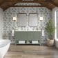James Martin Vanities Breckenridge 60" Double Bathroom Vanity in Smokey Celadon with Single Hole 3 cm White Zeus Quartz Top and Rectangular Sinks, , large