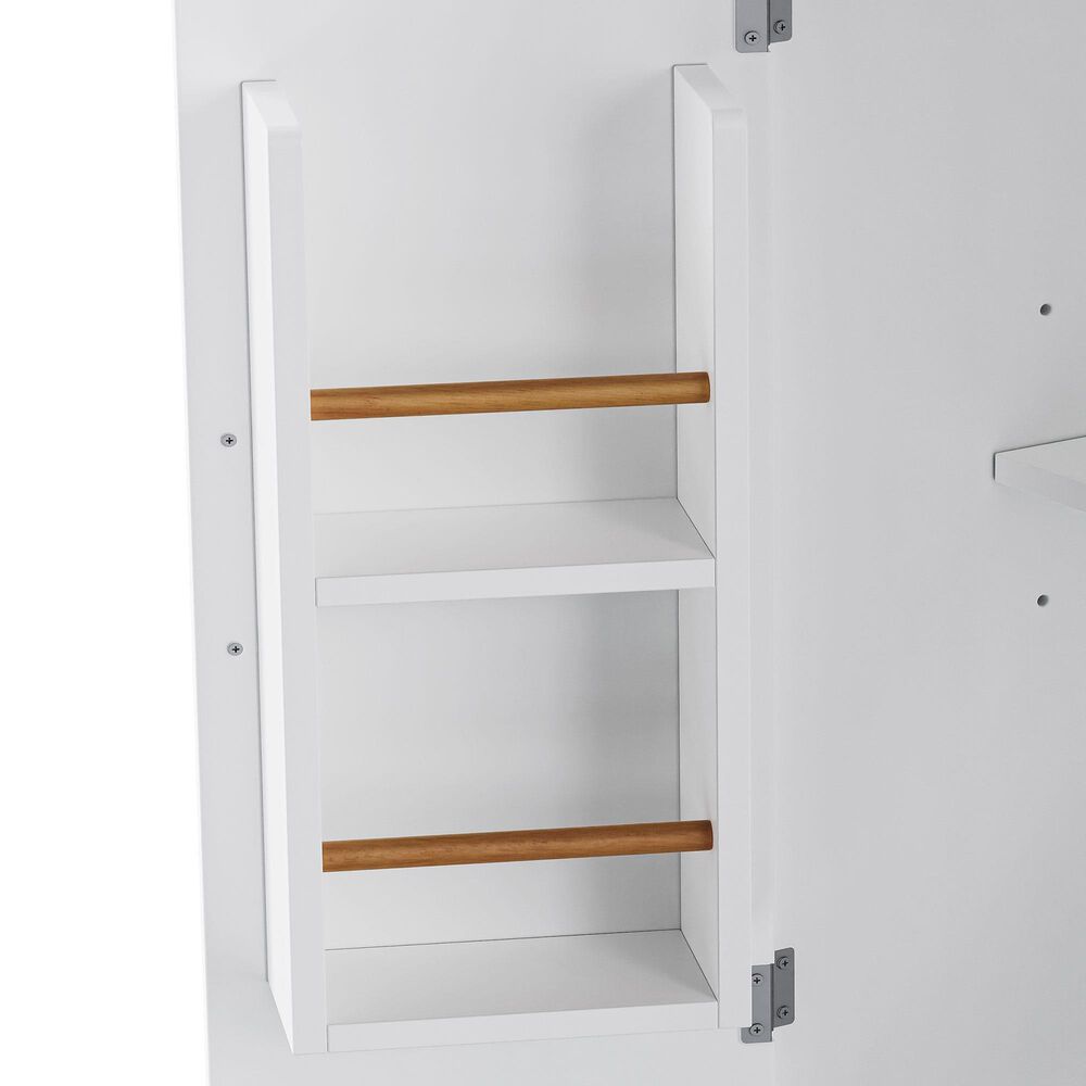 HOMLUX 56" Kitchen Island with Drop Leaf in White, , large