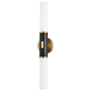 Hudson Valley Lighting Crewe 2-Light Wall Sconce in Aged Brass and Distressed Bronze, , large