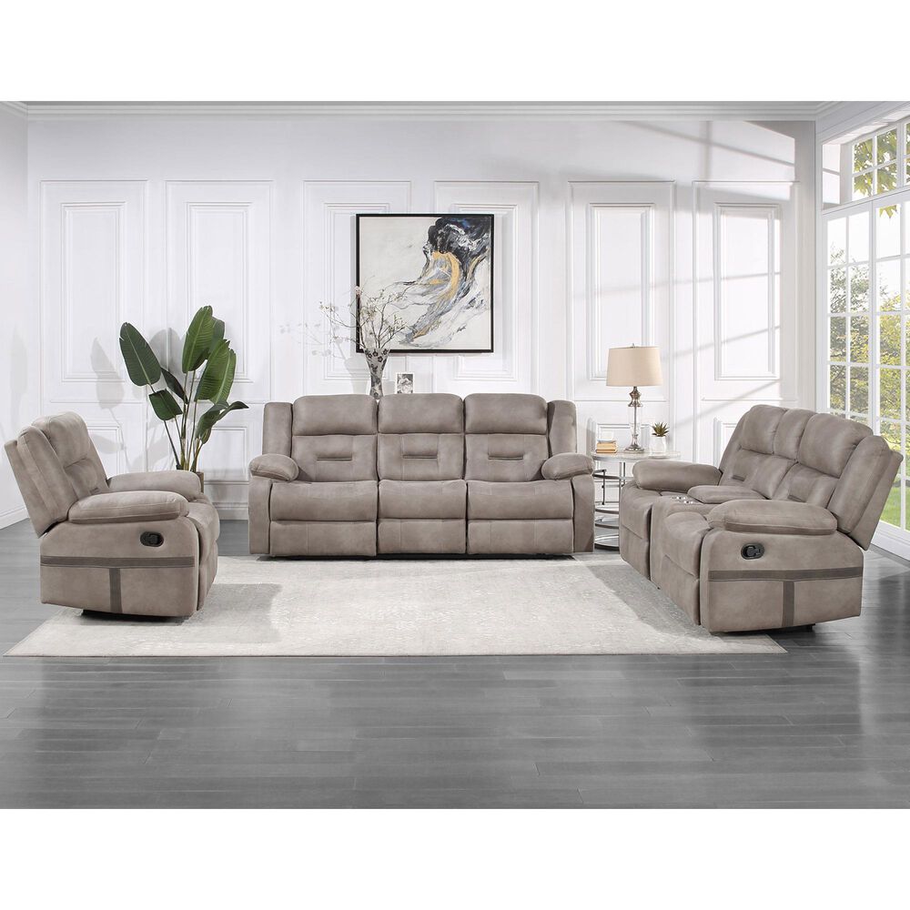 Steve Silver Abilene Manual Recliner in Tan, , large