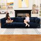 Jaxx Unsofa Stationary Sofa in Midnight Blue, , large