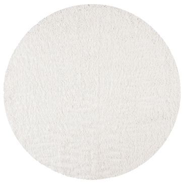 Safavieh August Shag  6"7" Round White Area Rug, , large
