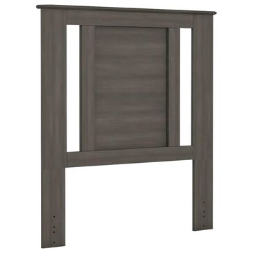 Lemoore Essential Twin Panel Headboard with Side Style in Storm Grey, , large