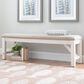Linon Home Decor Turino Padded Dining Bench in Smokey White, , large