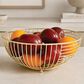 Home Basics Halo Fruit Basket in Matte Gold, , large