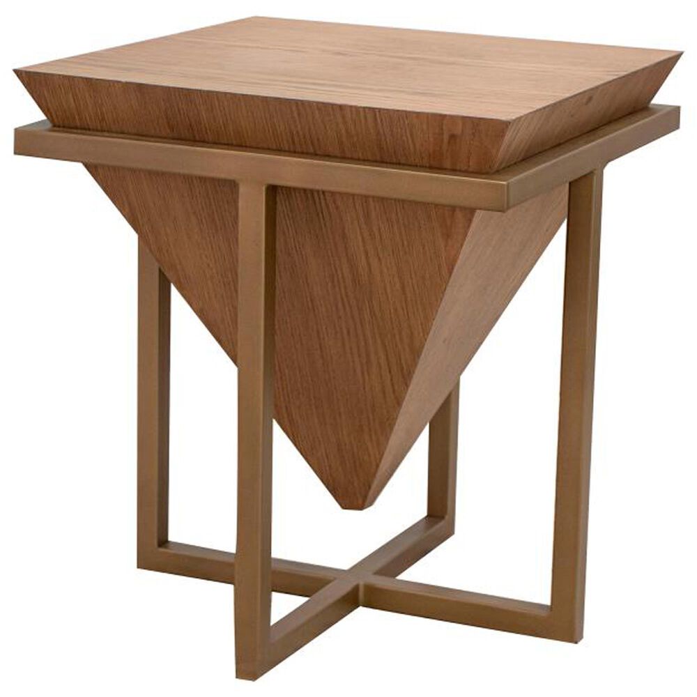 Fallridge Patagonia End Table in Reddish Brown and Gold, , large