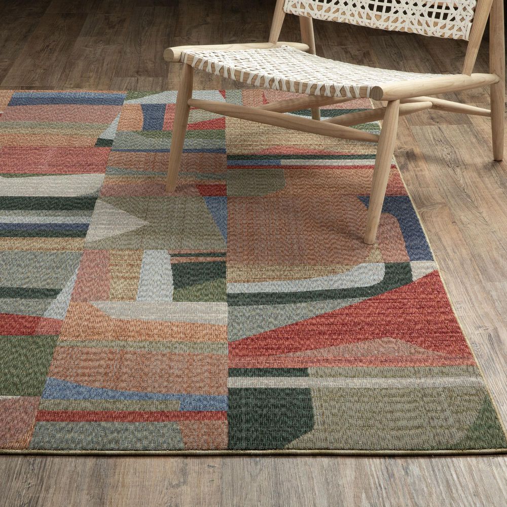 Oriental Weavers Tisdell TIS09 Multicolor 3&#39;9&quot; x 5&#39;2&quot; Area Rug, , large